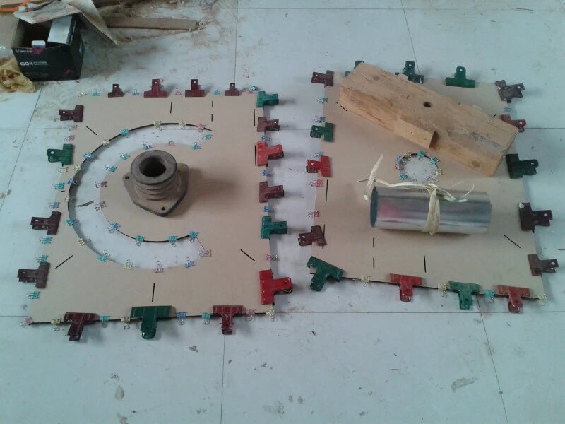 Panel layout for the homemade Thien baffle separator